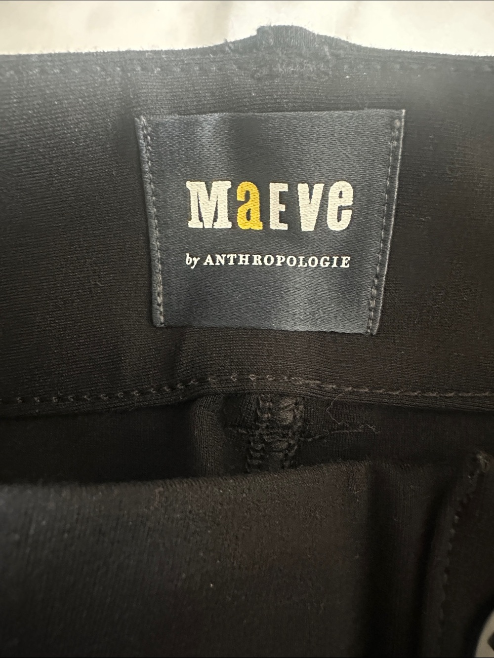 Maeve The Colette Pants Black Wide Leg Cropped High Rise Size 27 - Picture 5 of 8